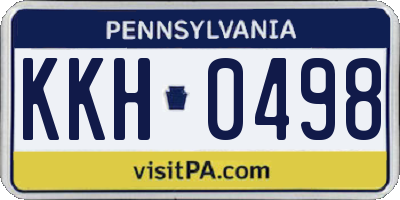 PA license plate KKH0498