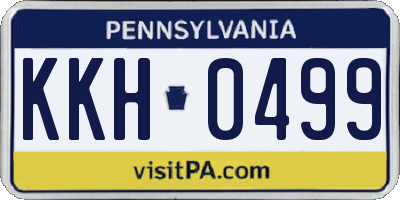 PA license plate KKH0499