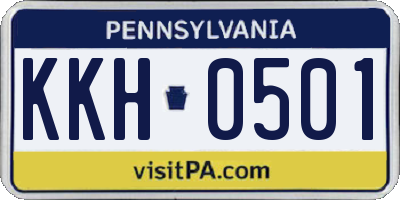 PA license plate KKH0501