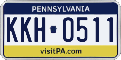 PA license plate KKH0511
