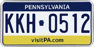 PA license plate KKH0512