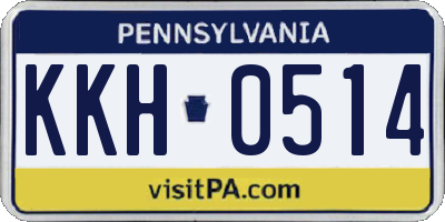 PA license plate KKH0514