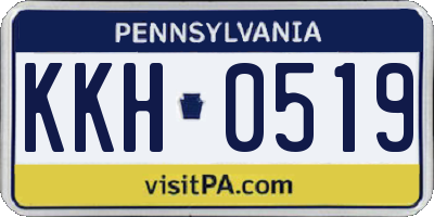 PA license plate KKH0519
