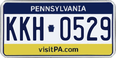 PA license plate KKH0529
