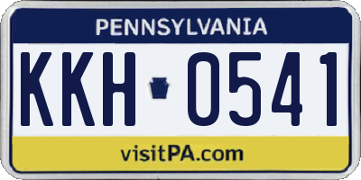 PA license plate KKH0541