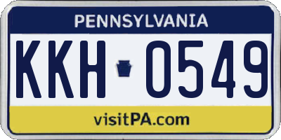 PA license plate KKH0549