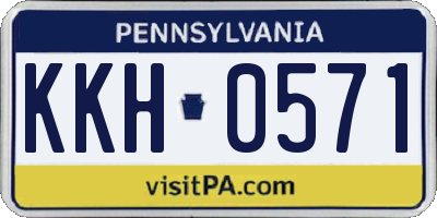 PA license plate KKH0571