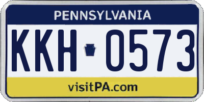 PA license plate KKH0573