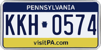 PA license plate KKH0574