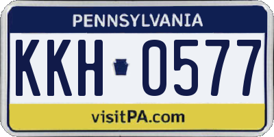 PA license plate KKH0577