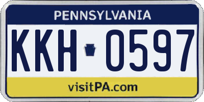 PA license plate KKH0597