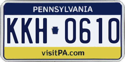 PA license plate KKH0610