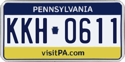 PA license plate KKH0611