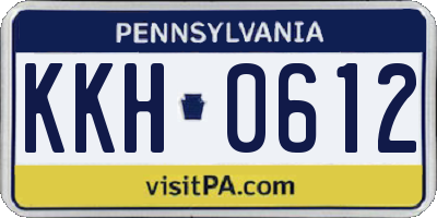 PA license plate KKH0612