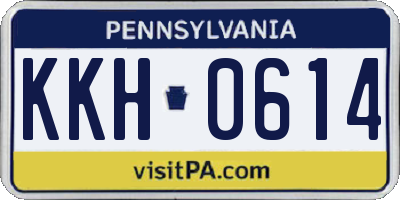 PA license plate KKH0614
