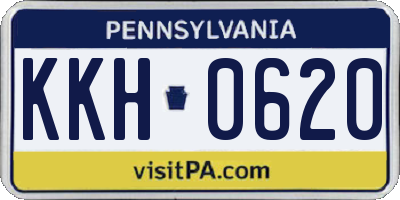 PA license plate KKH0620