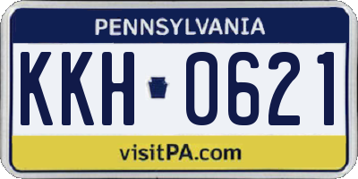 PA license plate KKH0621