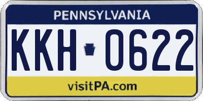 PA license plate KKH0622