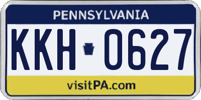 PA license plate KKH0627