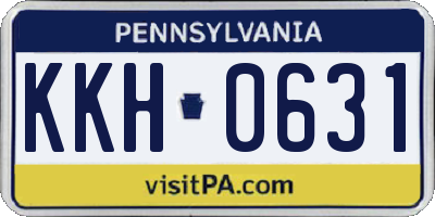 PA license plate KKH0631