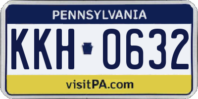 PA license plate KKH0632