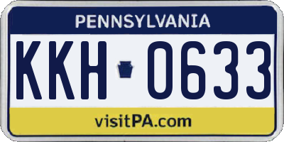 PA license plate KKH0633