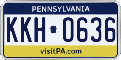 PA license plate KKH0636