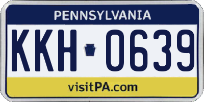 PA license plate KKH0639