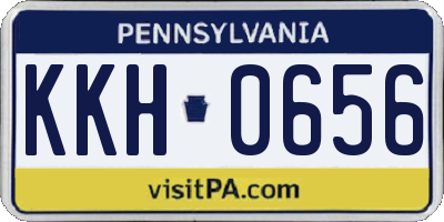 PA license plate KKH0656