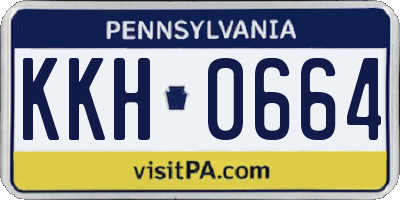 PA license plate KKH0664