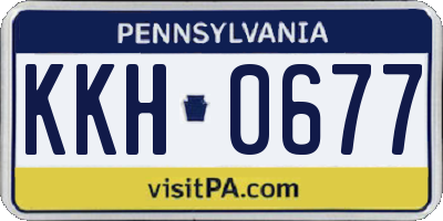 PA license plate KKH0677