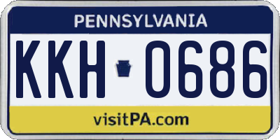 PA license plate KKH0686