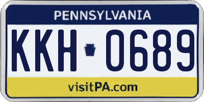 PA license plate KKH0689