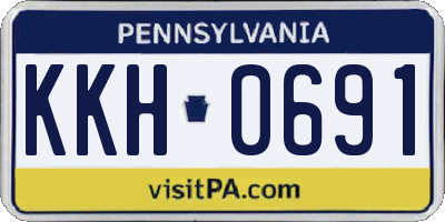 PA license plate KKH0691