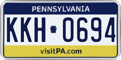 PA license plate KKH0694
