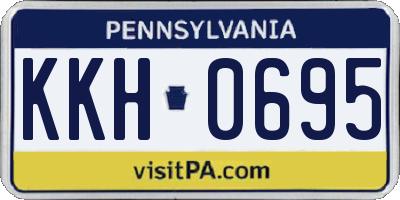 PA license plate KKH0695