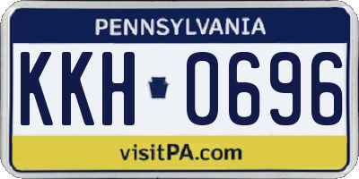PA license plate KKH0696