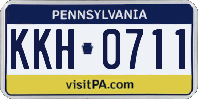 PA license plate KKH0711