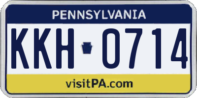 PA license plate KKH0714