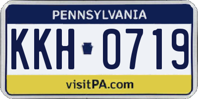 PA license plate KKH0719