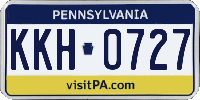 PA license plate KKH0727
