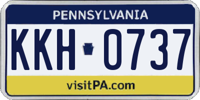 PA license plate KKH0737