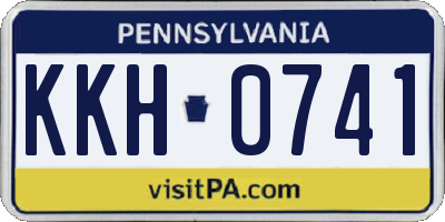 PA license plate KKH0741