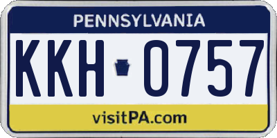 PA license plate KKH0757