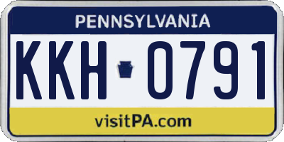 PA license plate KKH0791