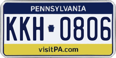 PA license plate KKH0806