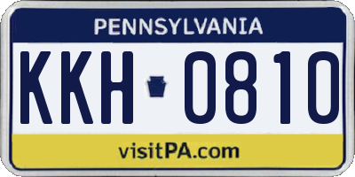 PA license plate KKH0810