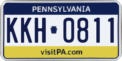PA license plate KKH0811