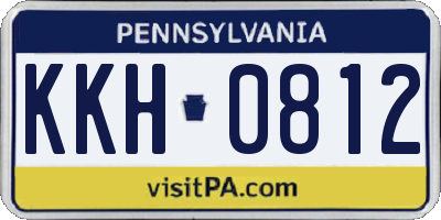 PA license plate KKH0812