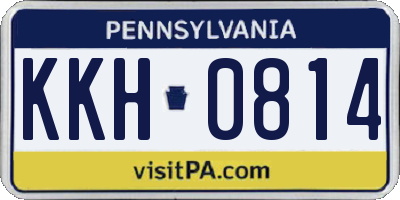 PA license plate KKH0814